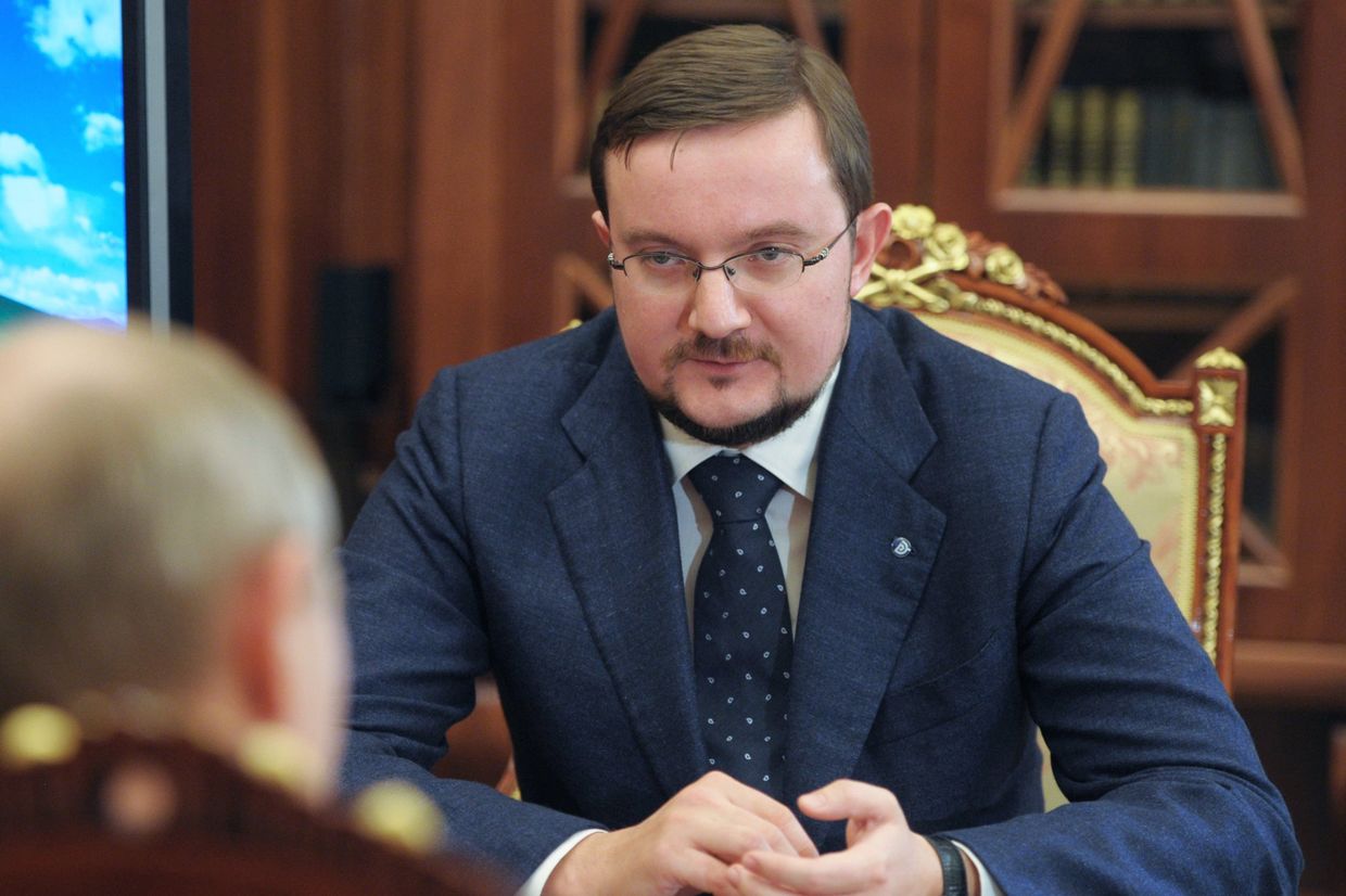 Сопредседатель общественной организации Деловая Россия Алексей Репик во время встречи с президентом России Владимиром Путиным в Кремле