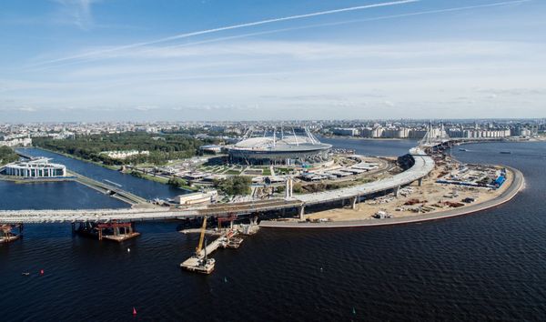 Строительство стадиона «Зенит-Арена» в Санкт-Петербурге