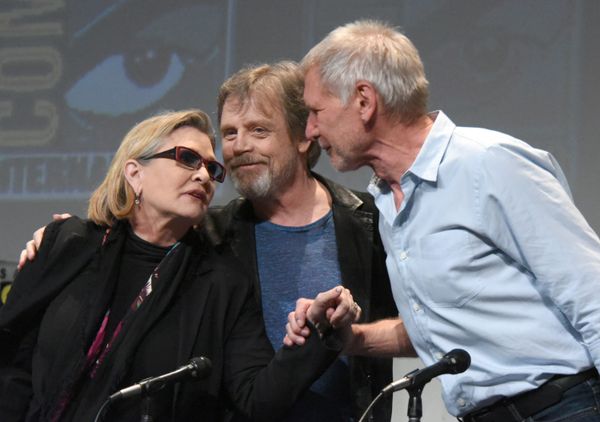 Актеры Кэрри Фишер, Марк Хэмилл и Харрисон Форд на Comic-Con