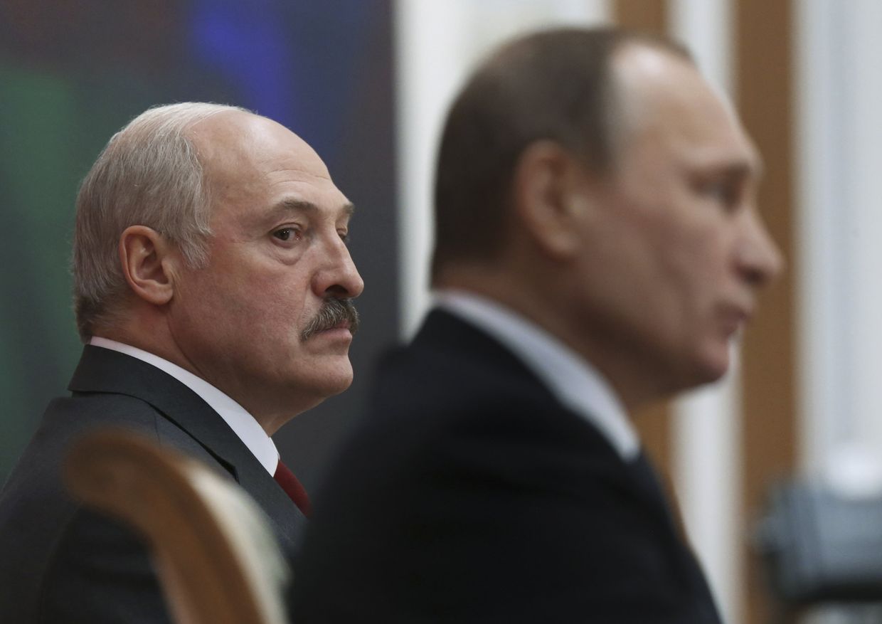 Президент Белоруссии Александр Лукашенко и президент России Владимир Путин
