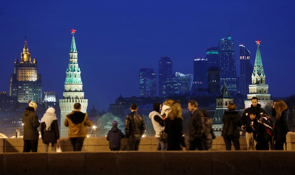 Вид на московский Кремль