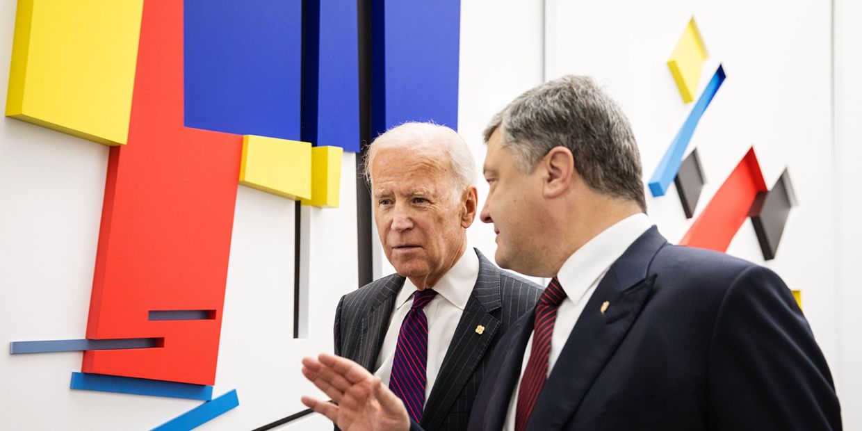 Встреча президента Украины Петра Порошенко с вице-президентом США Джо Байденом в Киеве