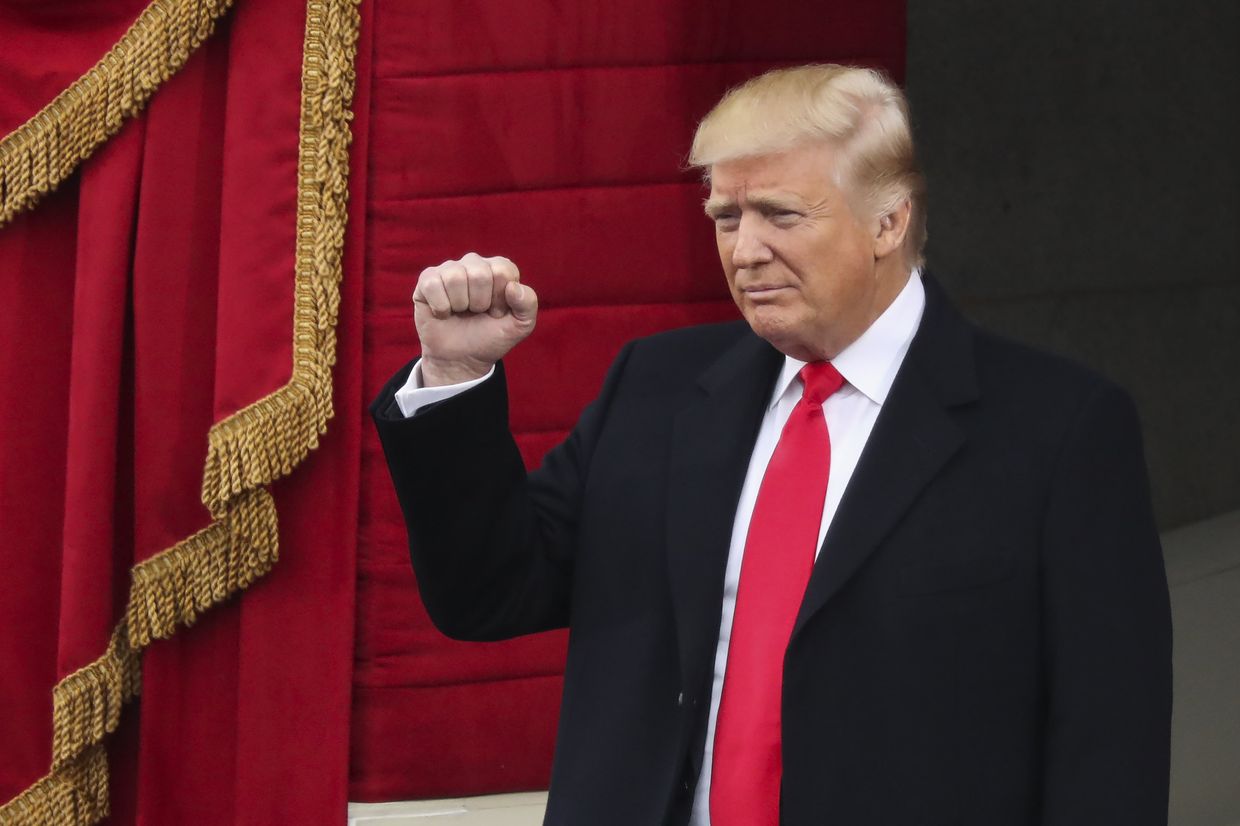 Президент США Дональд Трамп на церемонии инаугурации