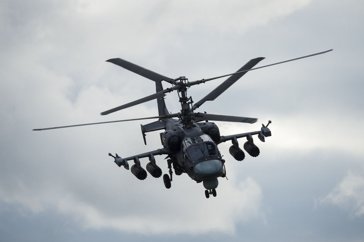 Показательный полет вертолета Ка-52 «Аллигатор»