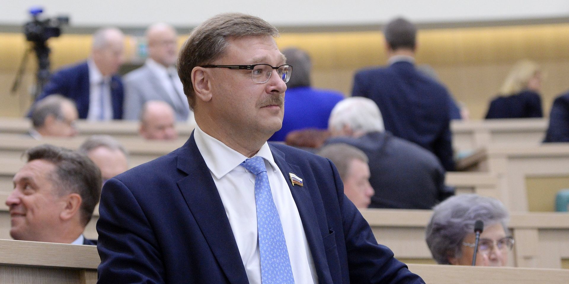 Председатель комитета Совета Федерации РФ по международным делам Константин Косачев на заседании Совета Федерации РФ - ИноСМИ, 1920, 19.12.2022