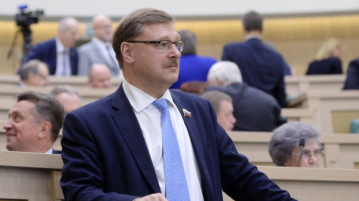 Председатель комитета Совета Федерации РФ по международным делам Константин Косачев на заседании Совета Федерации РФ