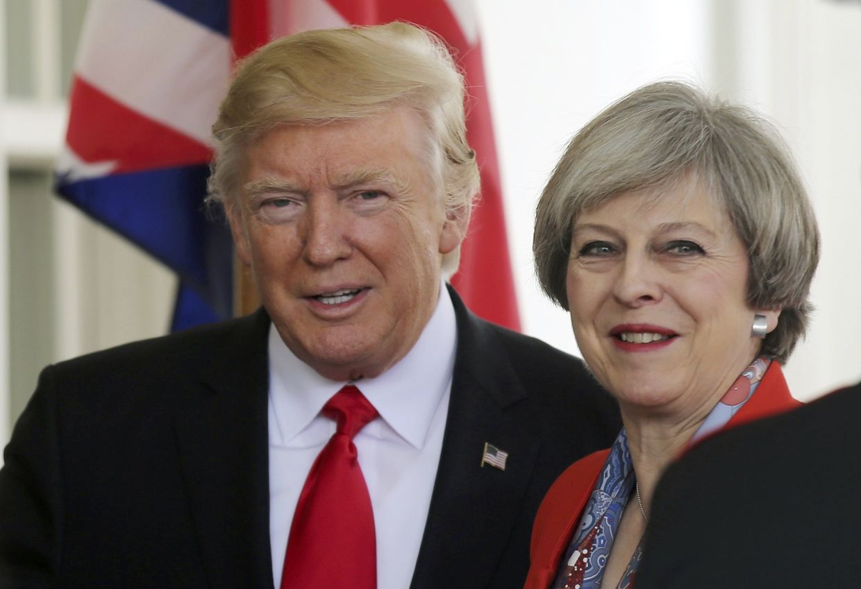 Президент США Дональд Трамп и премьер-министр Великобритании Тереза Мэй