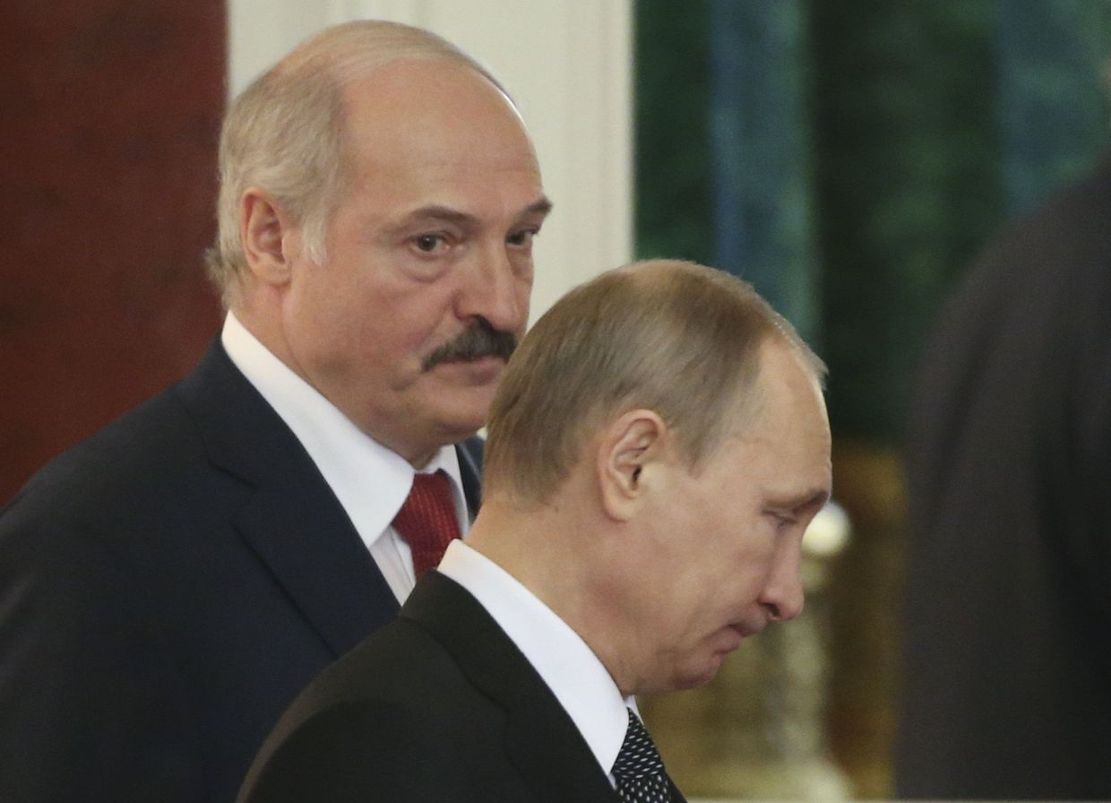 Президент России Владимир Путин и президент Белоруссии Александр Лукашенко