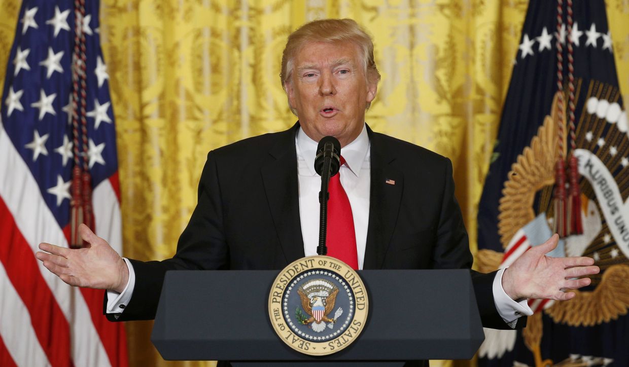 Президент США Дональд Трамп. 16 февраля 2017 год