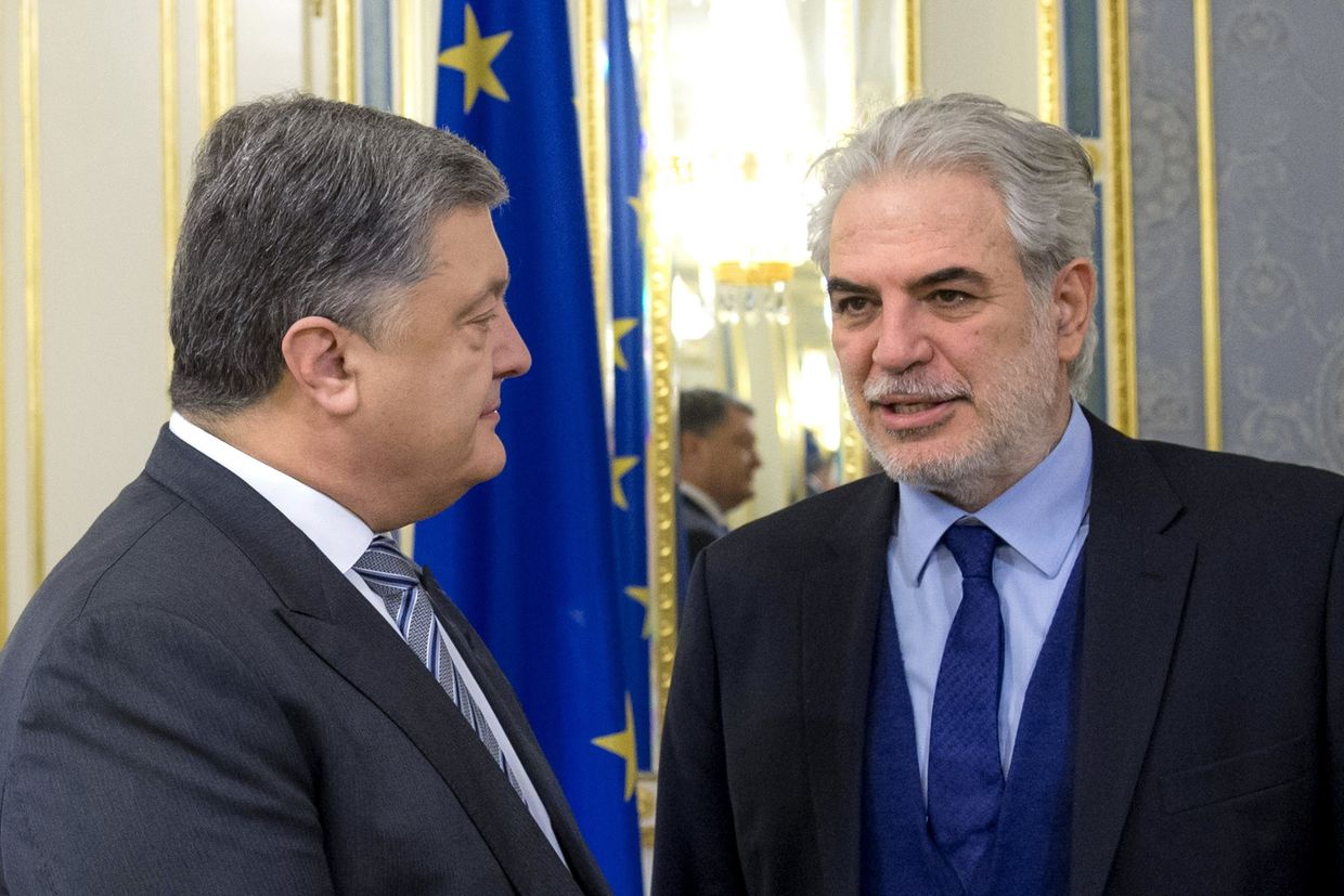 Встреча президента Украины Петра Порошенко и комиссара ЕС Христоса Стилианидесом