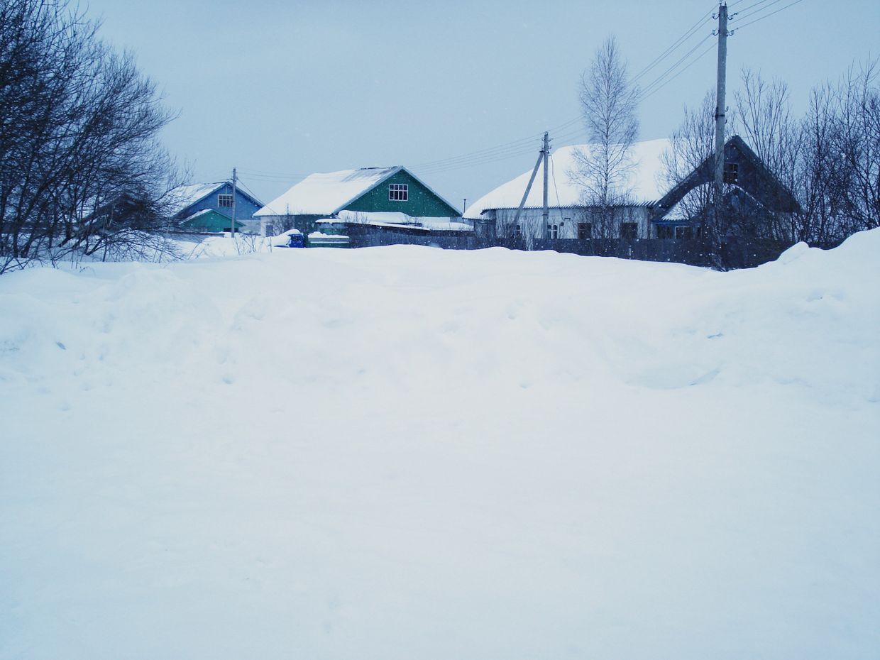 Снежные завалы под Тверью