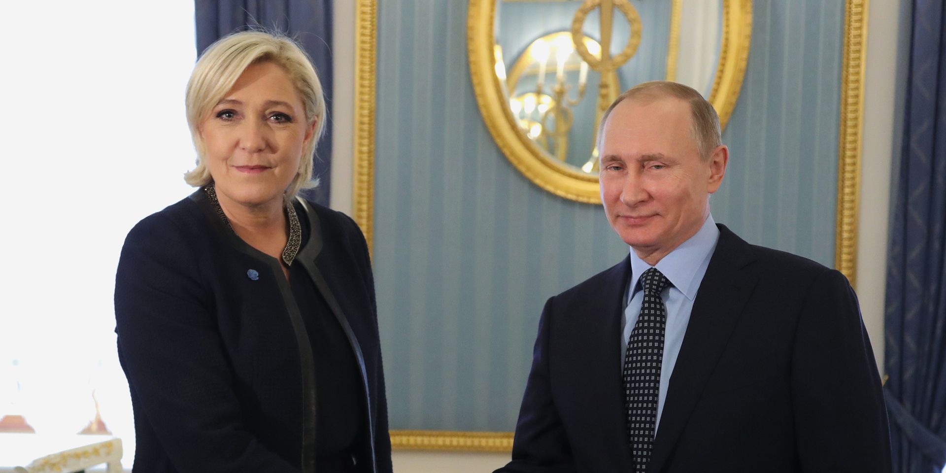 Президент РФ Владимир Путин и кандидат в президенты Франции Марин Ле Пен - ИноСМИ, 1920, 14.12.2021