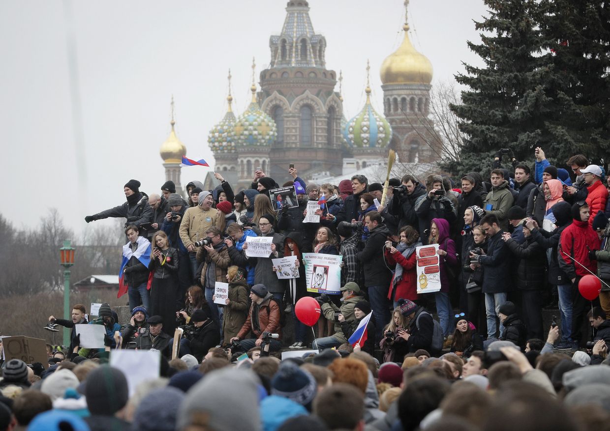 Акция протеста на Марсовом поле в Санкт-Петербурге, 26 марта