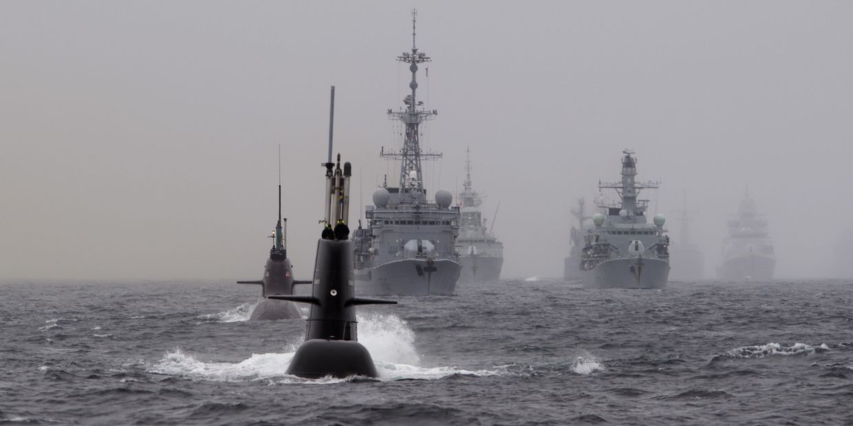 Учения НАТ в Северном море в Норвегии