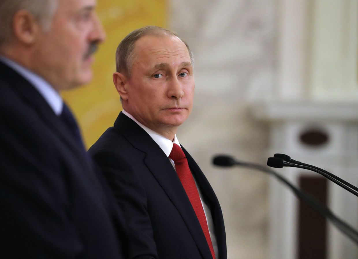 Президент РФ Владимир Путин и президент Белоруссии Александр Лукашенко