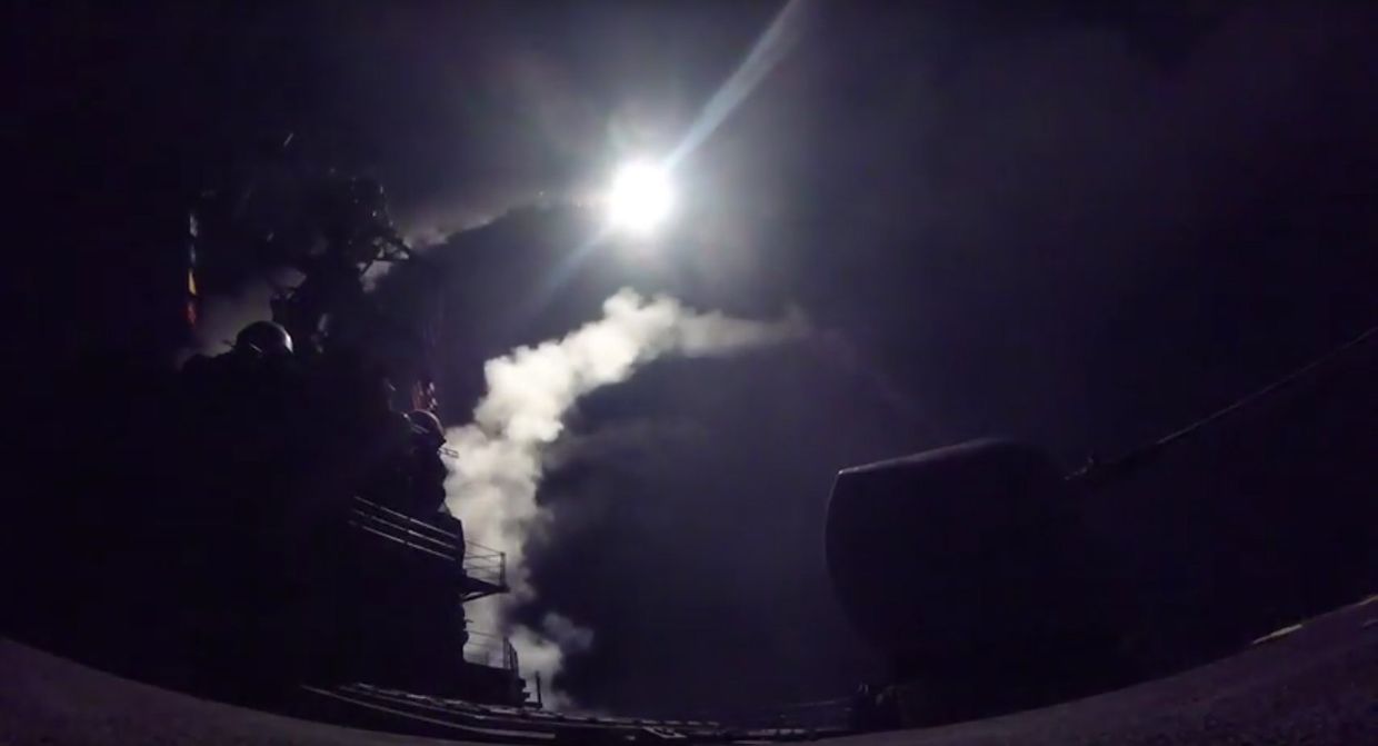 US strikes in Syria launched from USS Porter
