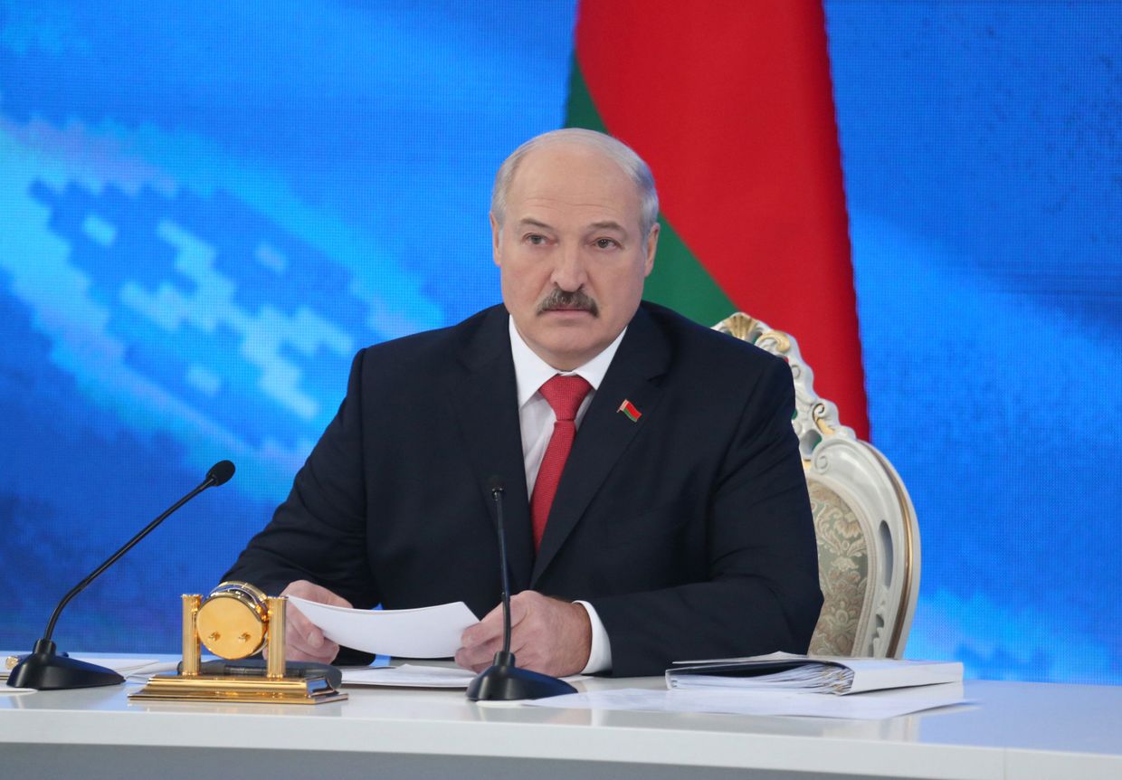 Президент Белоруссии Александр Лукашенко на пресс-конференции в Минске. 3 февраля 2017
