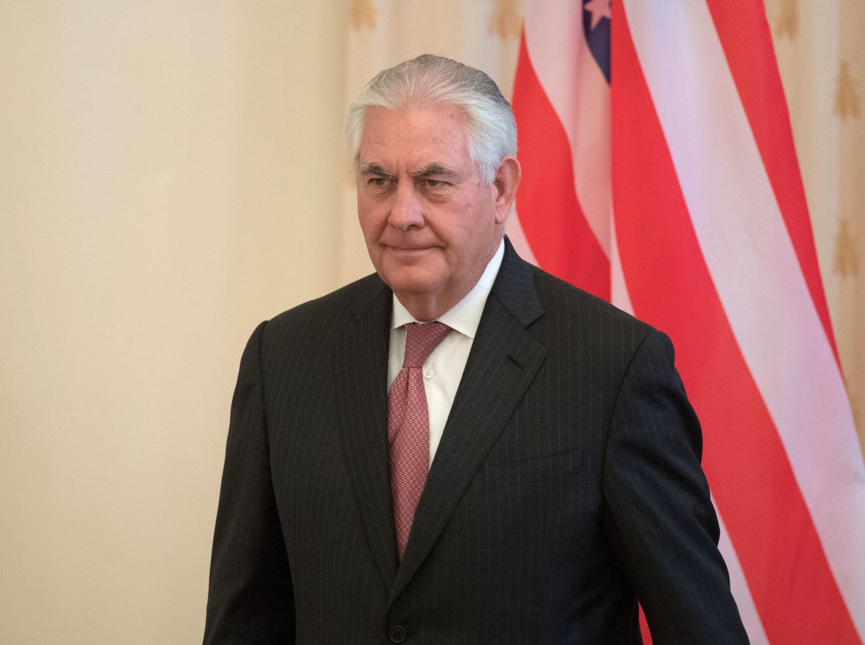 Государственный секретарь США Рекс Тиллерсон во время переговоров в Москве с министром иностранных дер РФ Сергеем Лавровым. 12 апреля 2017