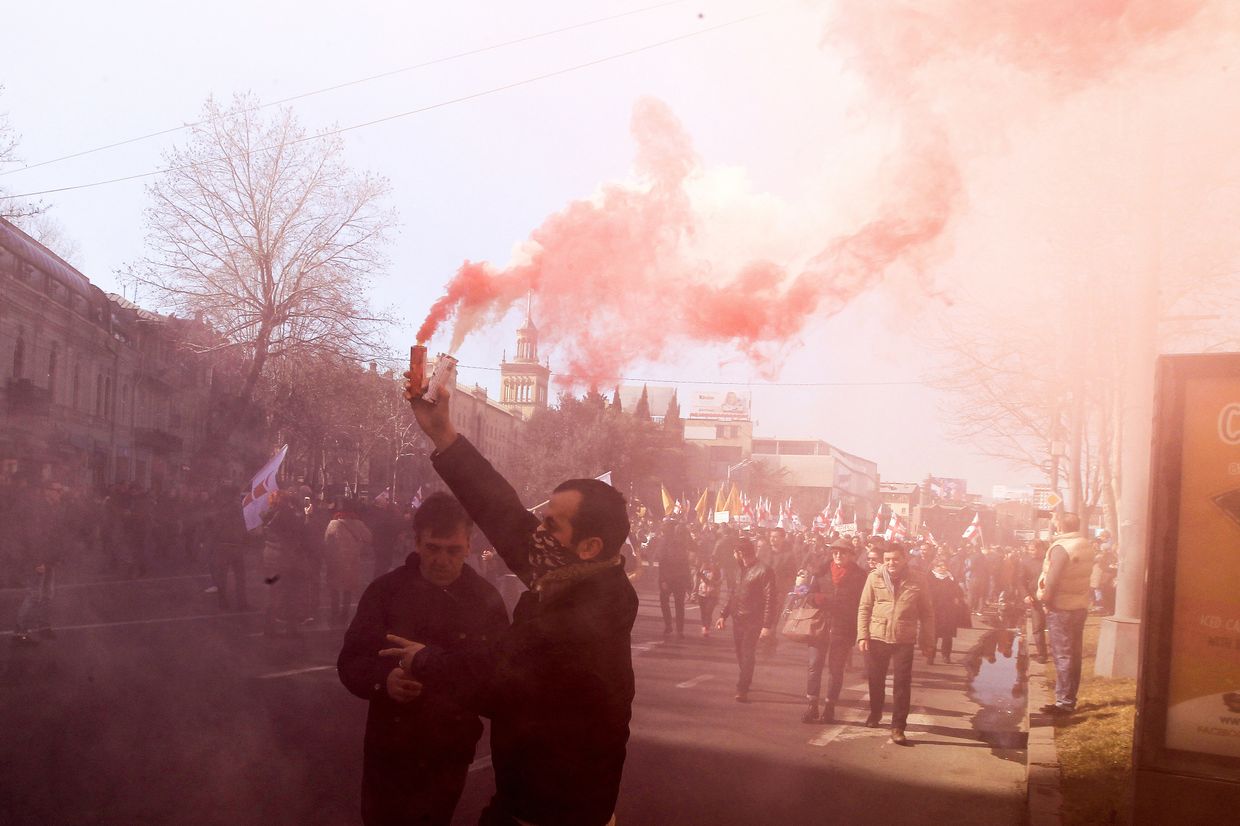Акция протеста в Тбилиси, Грузия