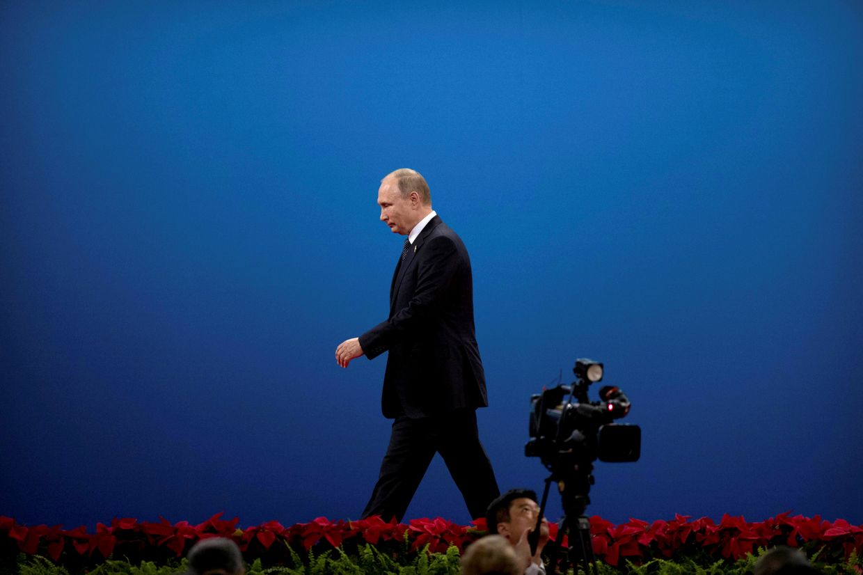 Президент РФ Владимир Путин на форуме «Один пояс, один путь» в Пекине