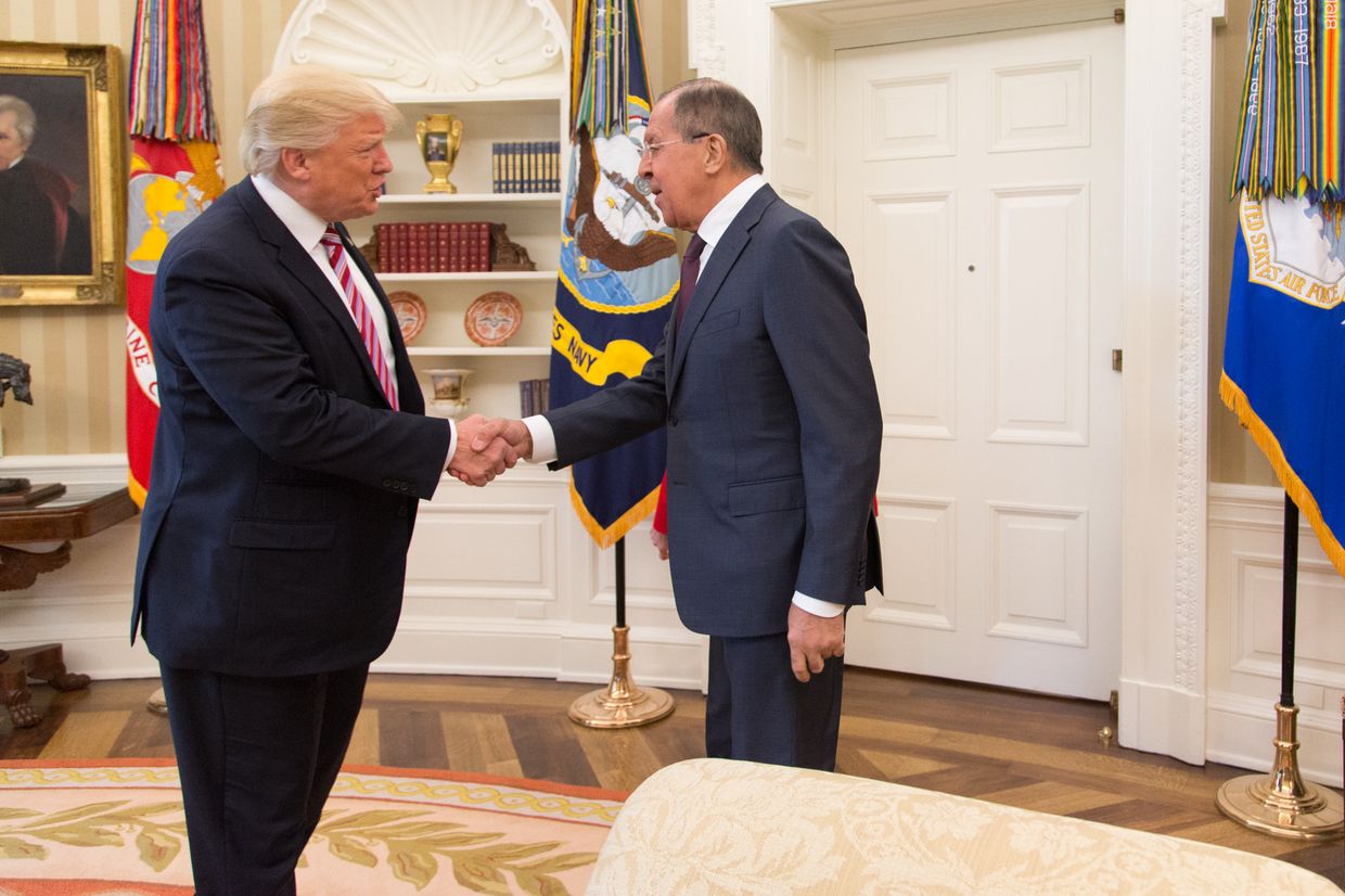 Встреча министра иностранных дел России Сергея Лаврова и президента США Дональда Трампа в Вашингтоне. 10 мая 2017
