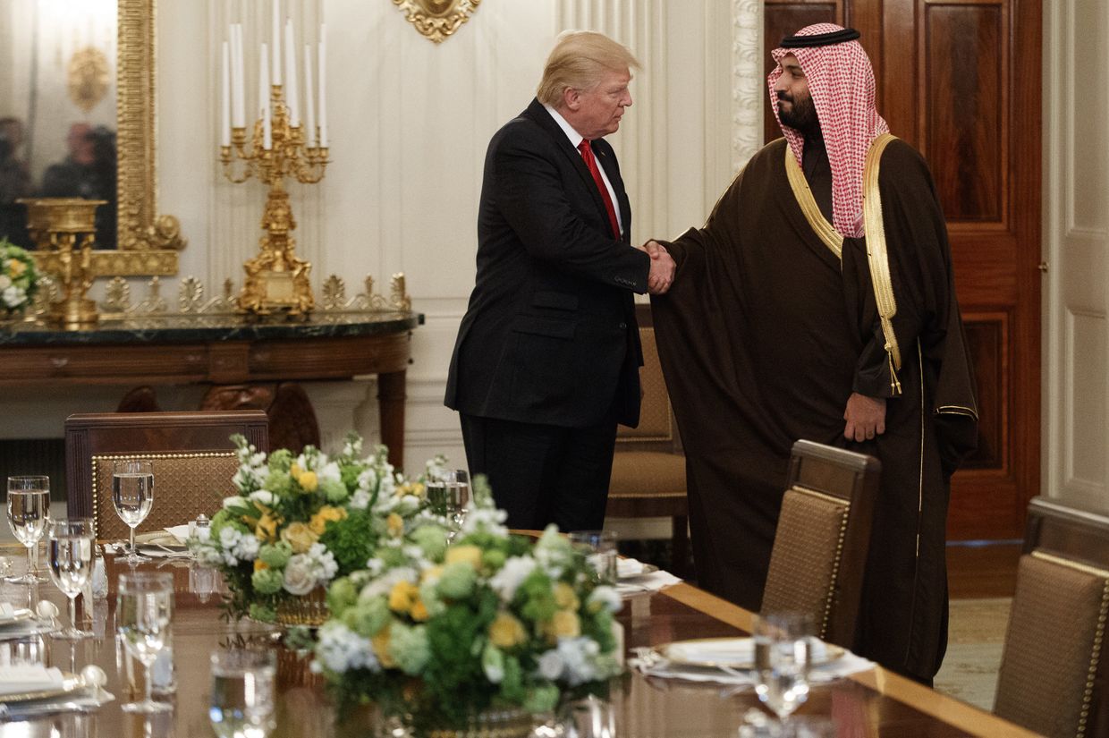 Президент США Дональд Трамп и министр обороны Саудовской Аравии Мухаммед бен Салман