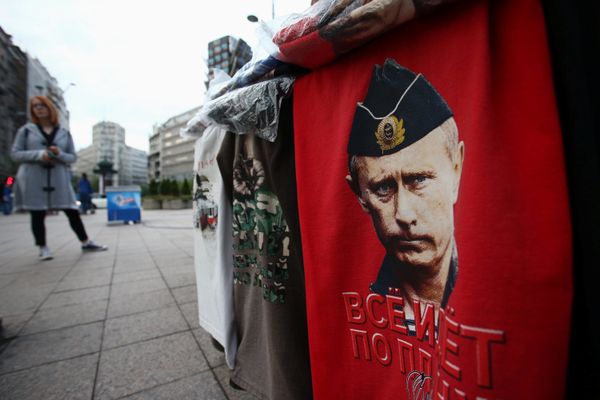 Футболка с портретом президента России Владимира Путина