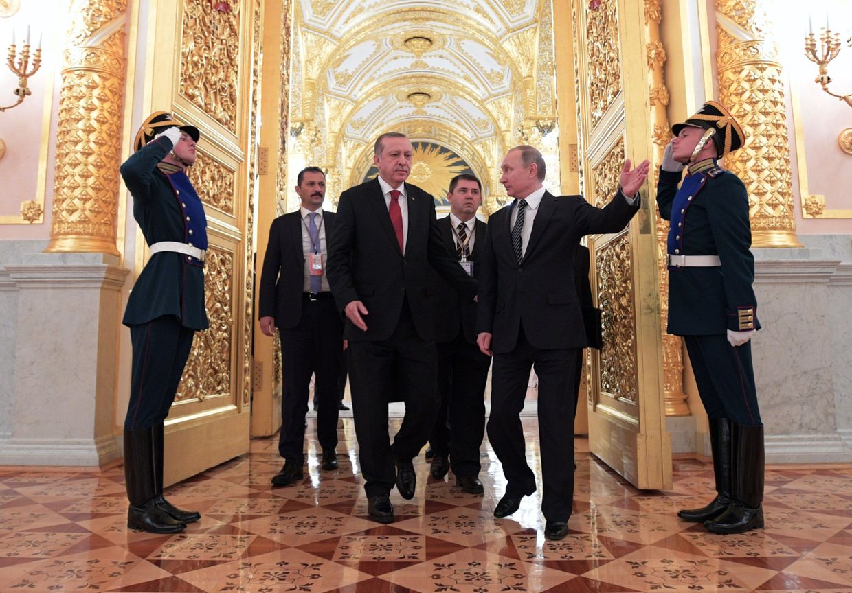 Президент РФ Владимир Путин и президент Турции Реджеп Тайип Эрдоган