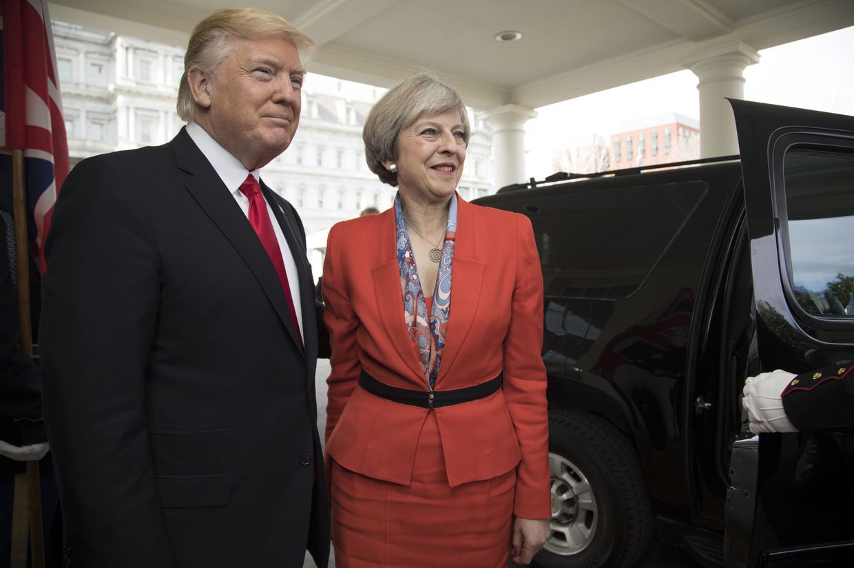 Президент США Дональд Трамп и премьер-министр Великобритании Тереза Мэй