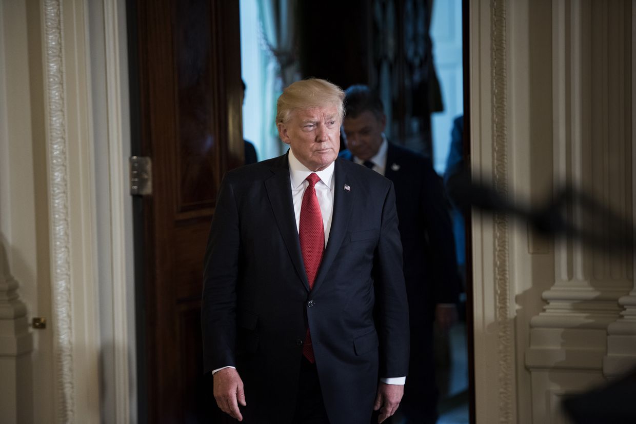 Президент США Дональд Трамп. 18 мая 2017 года