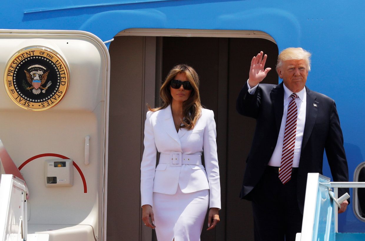 Президент США Дональд Трамп и первая леди Мелания Трамп