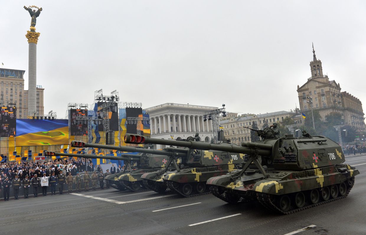 Военный парад в честь Дня Независимости Украины в Киеве