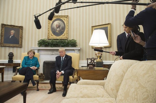 Президент США Дональд Трамп и канцлер ФРГ Ангела Меркель