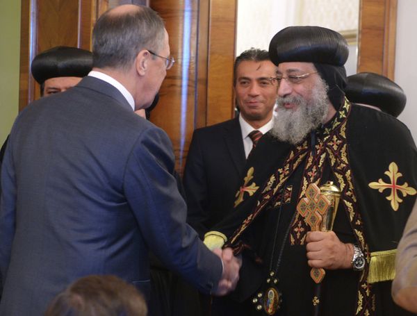 Встреча главы МИД РФ С.Лаврова с Александрийским папой