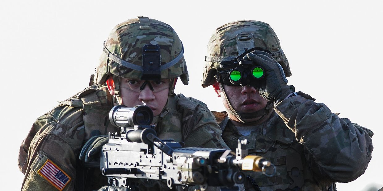 Американские военнослужащие во время учений НАТО в Литве