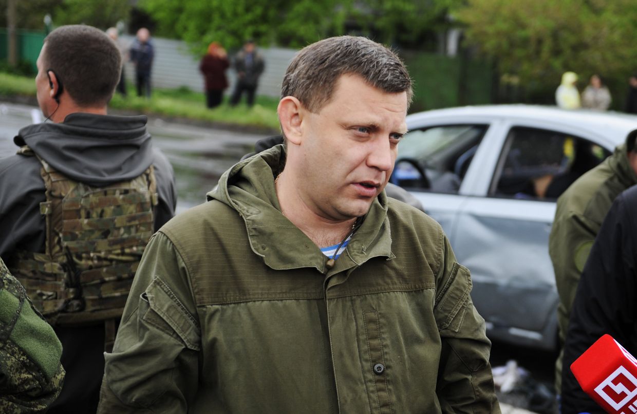Глава ДНР Александр Захарченко в Донецкой области. 2016 год