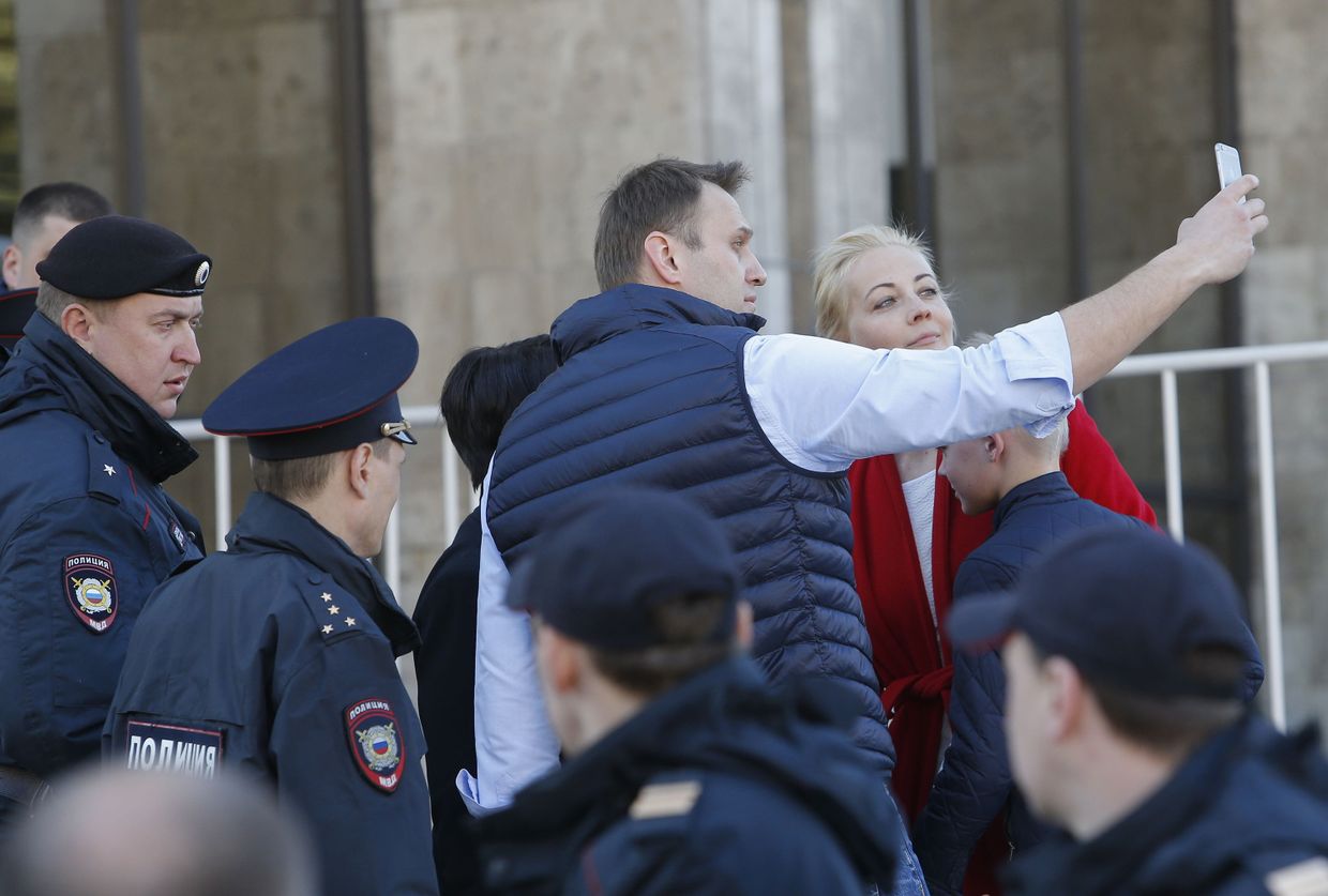 Российский оппозиционер Алексей Навальный
