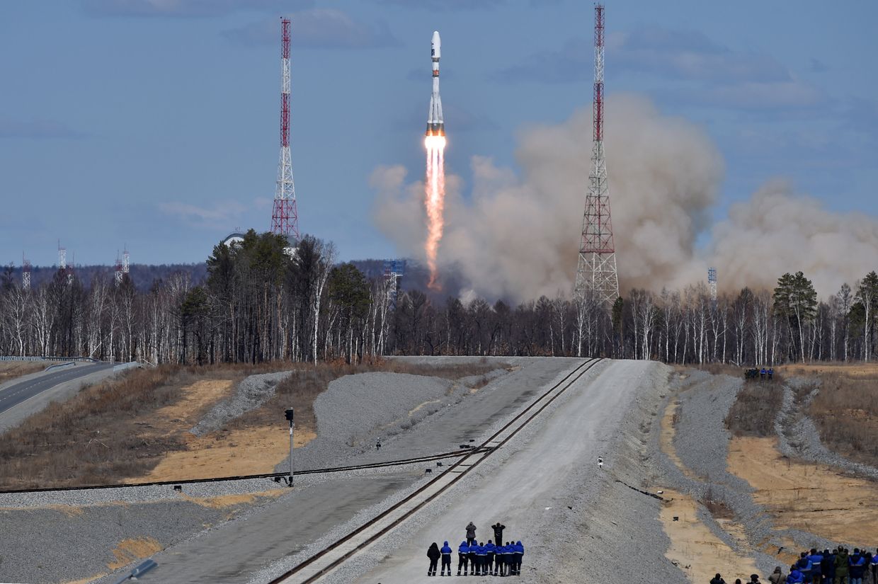 Пуск ракеты «Союз» со стартовой площадки космодрома «Восточный»