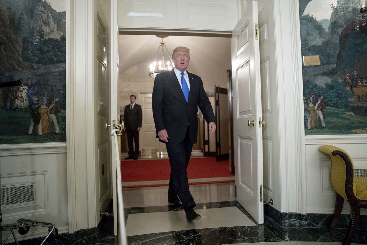 Президент США Дональд Трамп в Белом доме, Вашингтон