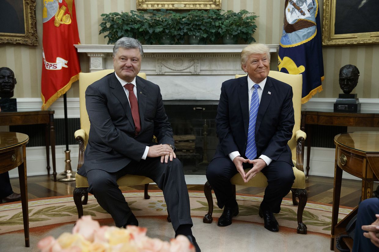 Встреча президента США Дональда Трампа и президента Украины Петра Порошенко в Белом доме