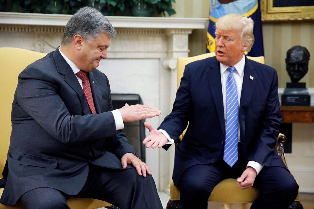 Президент Украины Петр Порошенко и президент США Дональд Трамп Президент Украины Петр Порошенко и президент США Дональд Трамп