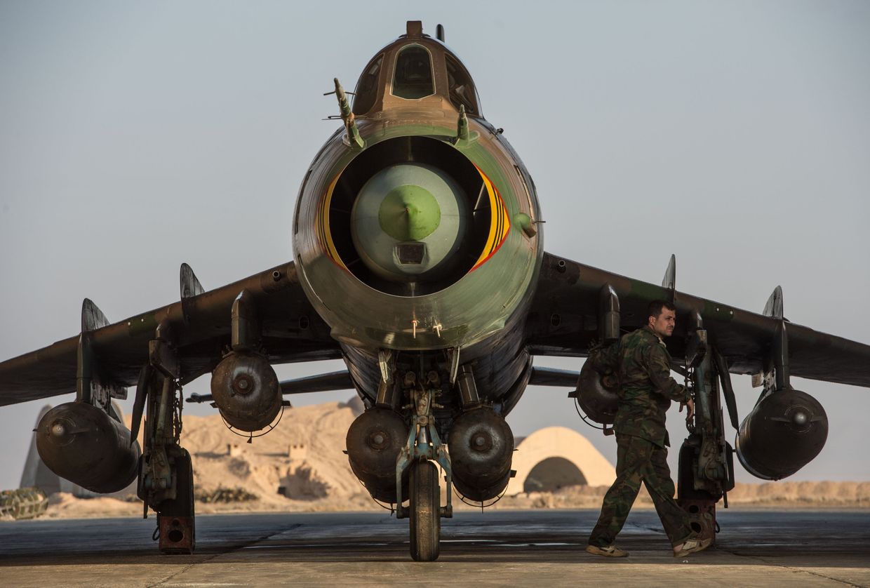 Самолет Су-22 сирийских ВВС Самолет Су-22 сирийских ВВС