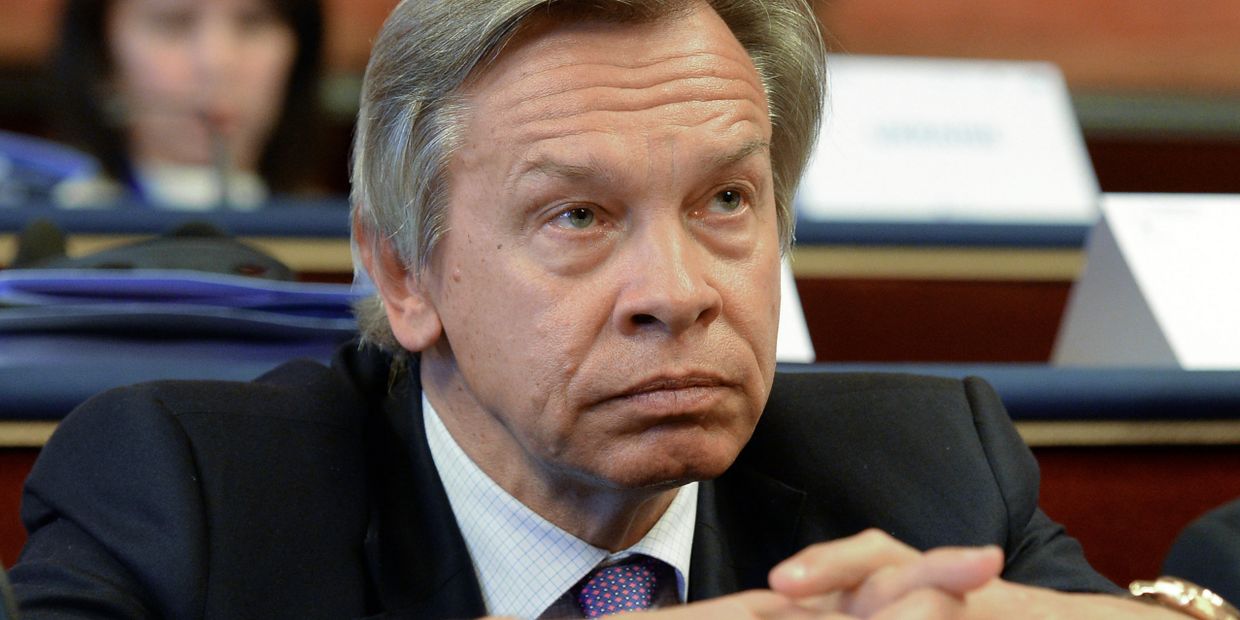 17 марта 2016 года. Председатель комитета Государственной Думы РФ по международным делам Алексей Пушков.
