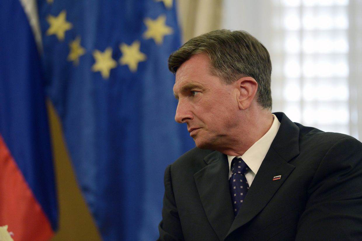 Президент Словении Борут Пахор во время встречи с президентом РФ Владимиром Путиным в Любляне