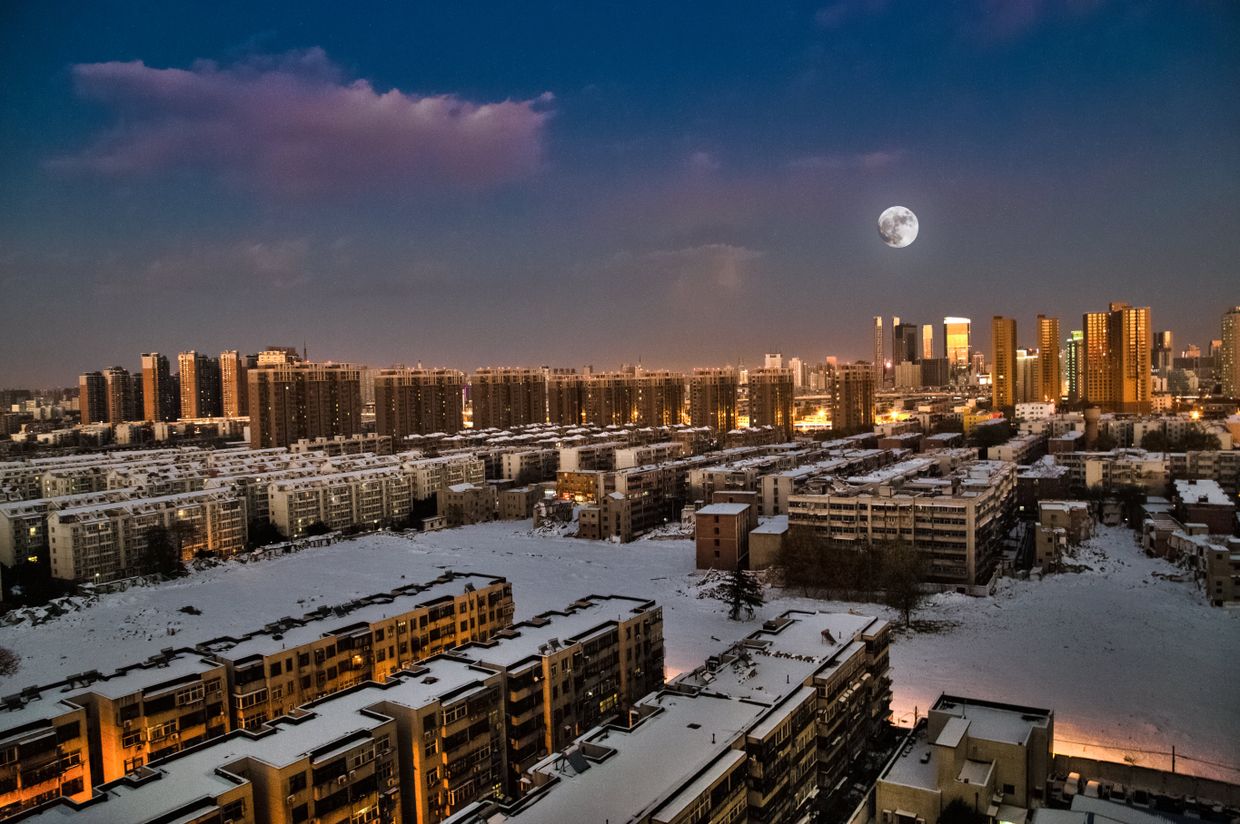 25 ноября 2015. Город Чжэнчжоу в китайской провинции Хэнань