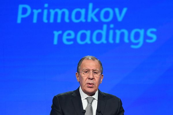 Министр иностранных дел РФ Сергей Лавров выступает на международном форуме Примаковские чтения Министр иностранных дел РФ Сергей Лавров выступает на международном форуме Примаковские чтения