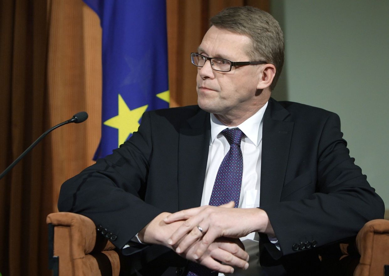 Матти Ванханен во время переговоров с премьер-министром РФ Владимиром Путиным