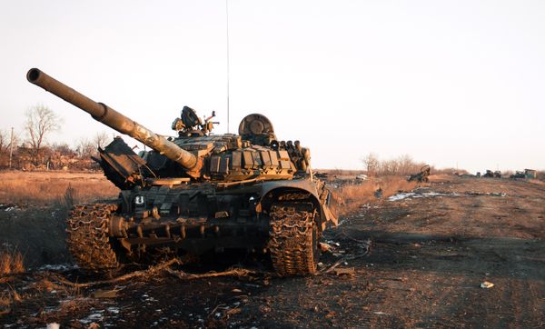 Уничтоженная украинская военная техника на Донбассе