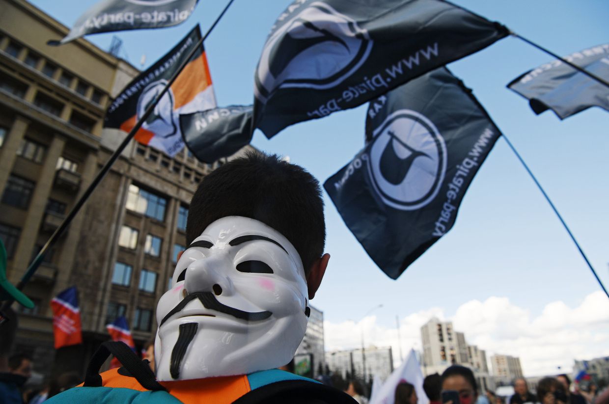 23 июля 2017. Участник на марше «За свободный интернет» в Москве