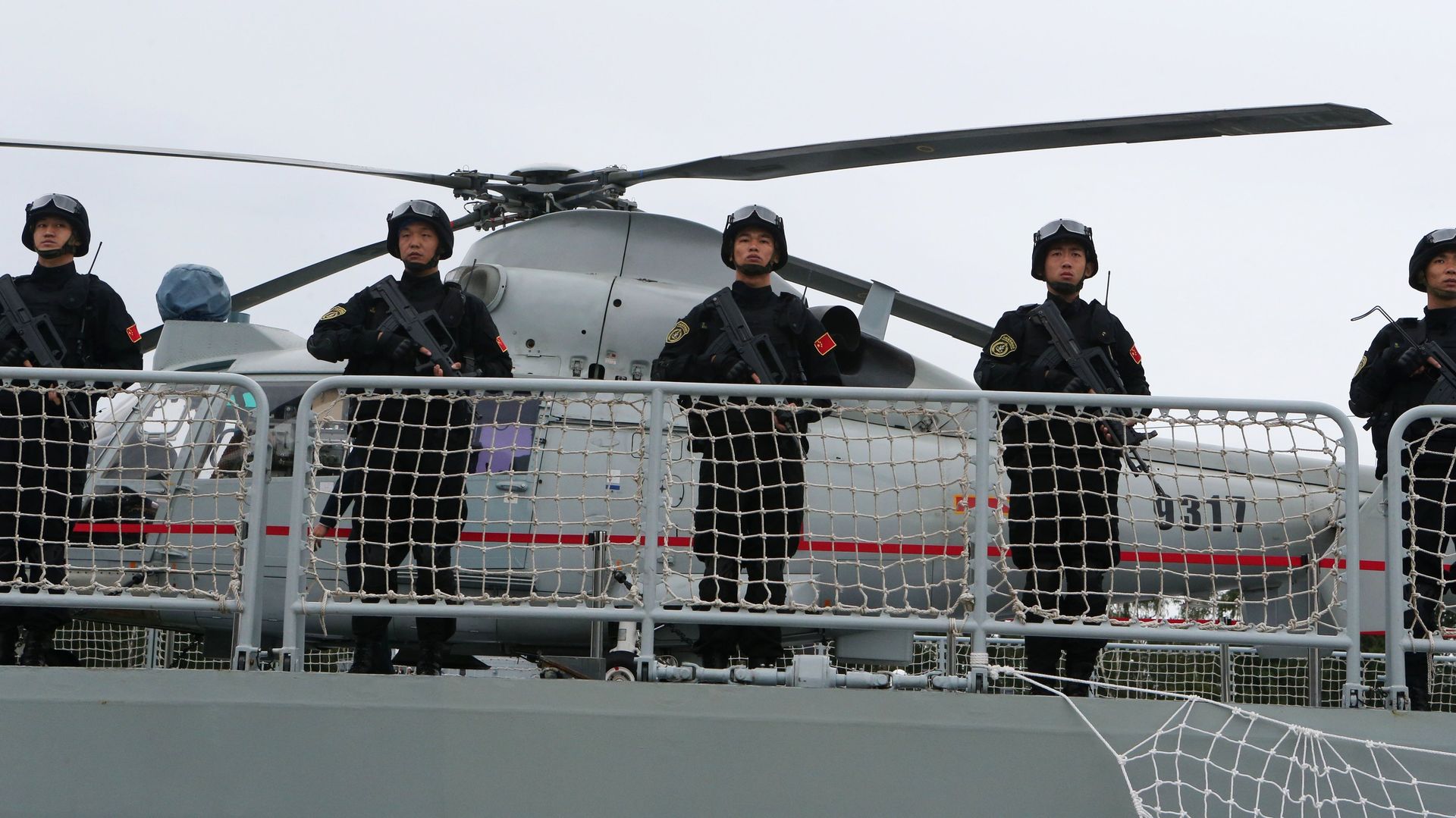 Военнослужащие фрегата Юньчэн военно-морских сил Китая, прибывший в порт Балтийска для участия в российско-китайских учениях Морское взаимодействие – 2017 - ИноСМИ, 1920, 04.08.2022